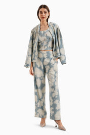 Cloud White Denim Jacket With Pants
