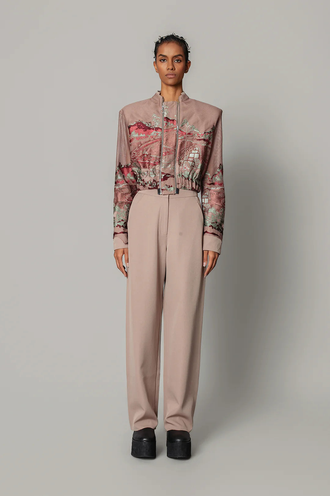 Double Zip Jacket Set