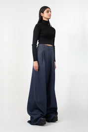 Indigo Wave Crafts Pleated Straight Fit Denim