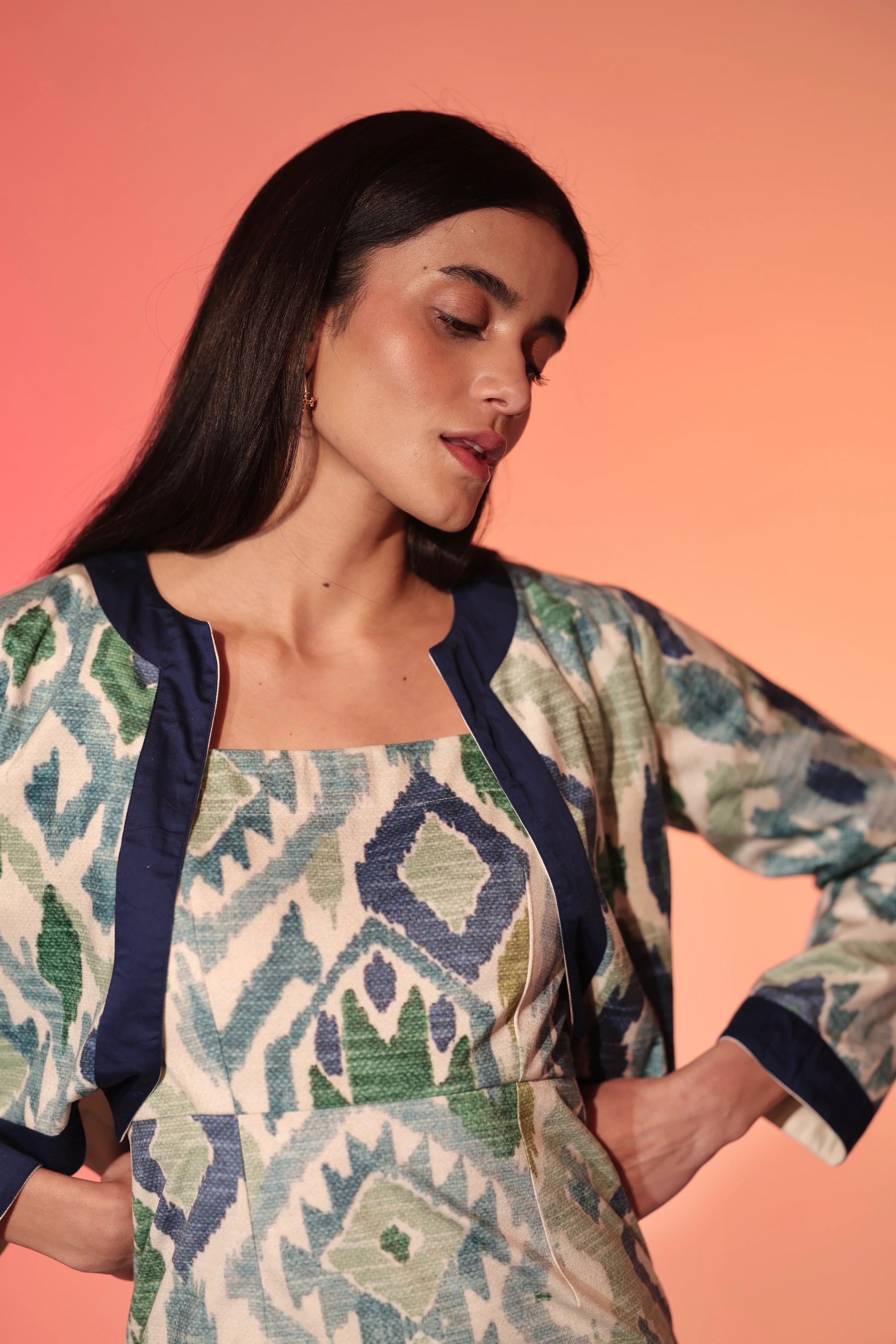 Mystic Fern Dress & Jacket Set