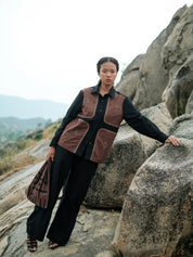 Four Patch Shirt Black & Brown