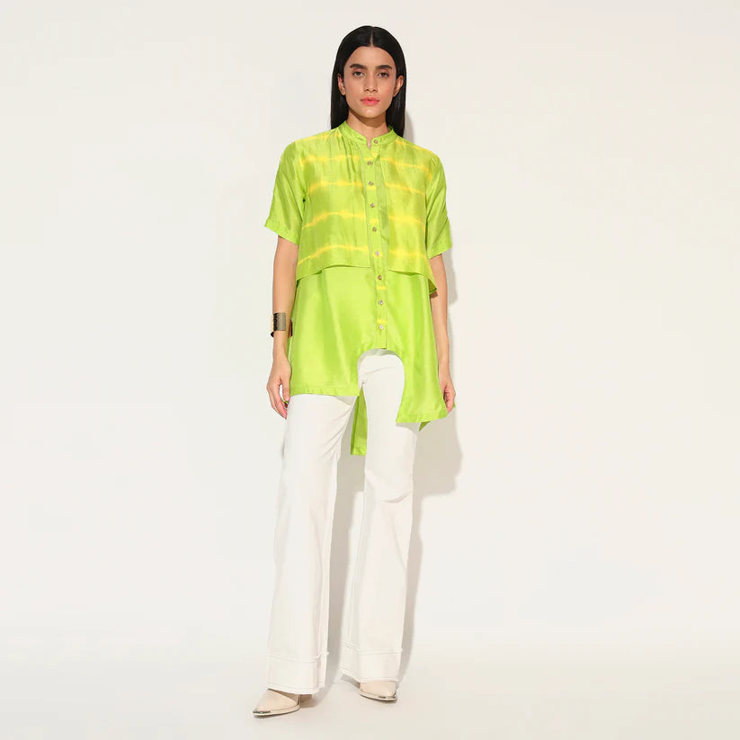 Zephyra Shibori Striped Shirt