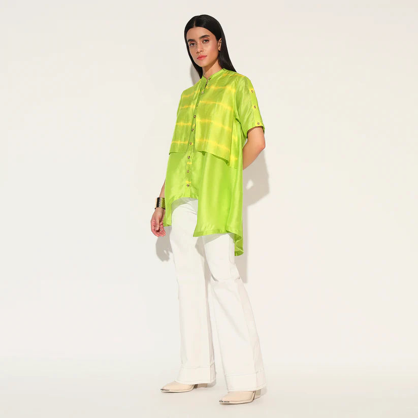 Zephyra Shibori Striped Shirt