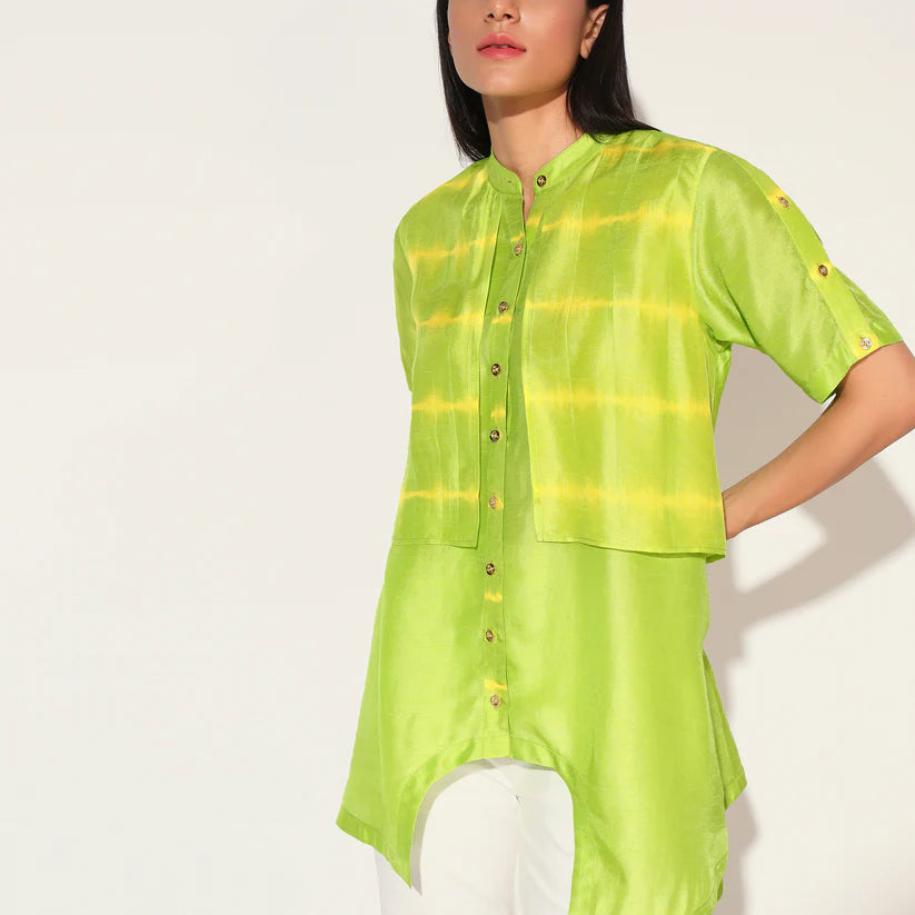 Zephyra Shibori Striped Shirt