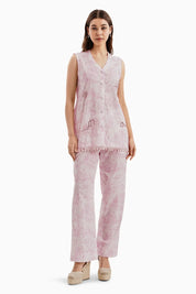 Pink Cotton Castle Print Set