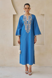 Azura Embroidered Kaftan With Pants Set