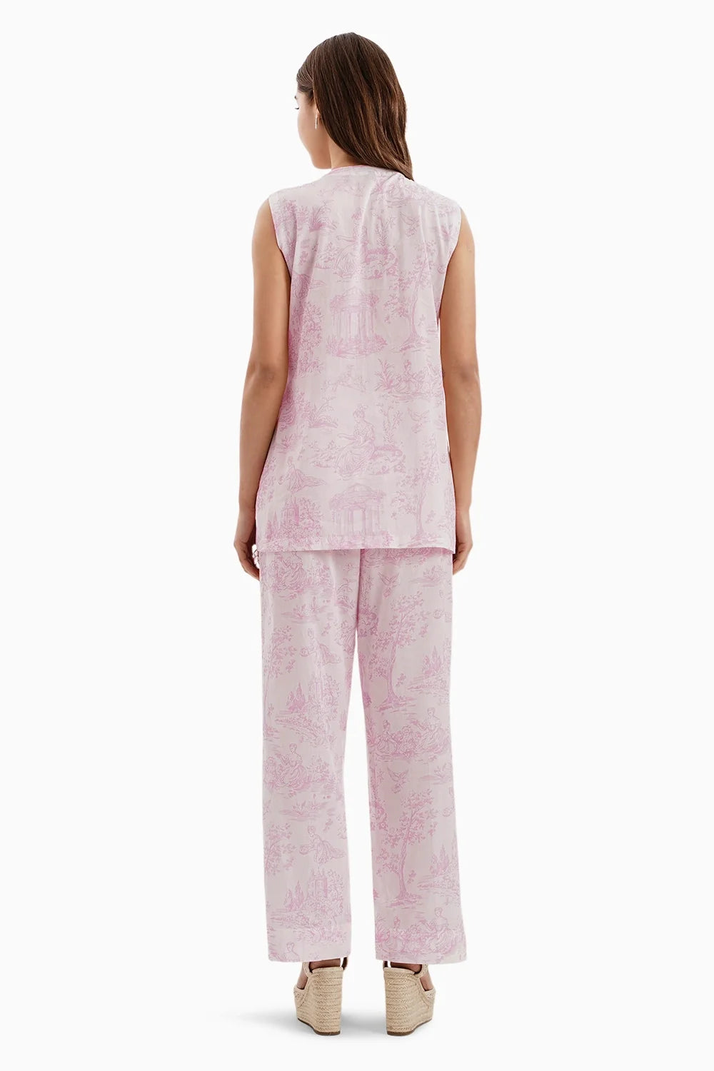 Pink Cotton Castle Print Set
