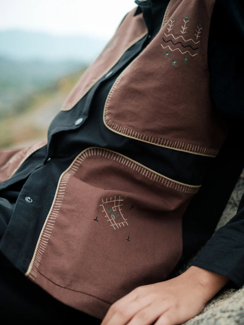 Four Patch Shirt Black & Brown