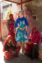 Evelyn Petal Cape Dress