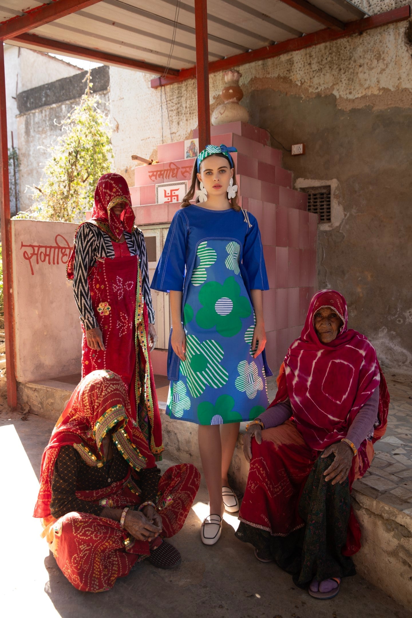 Evelyn Petal Cape Dress