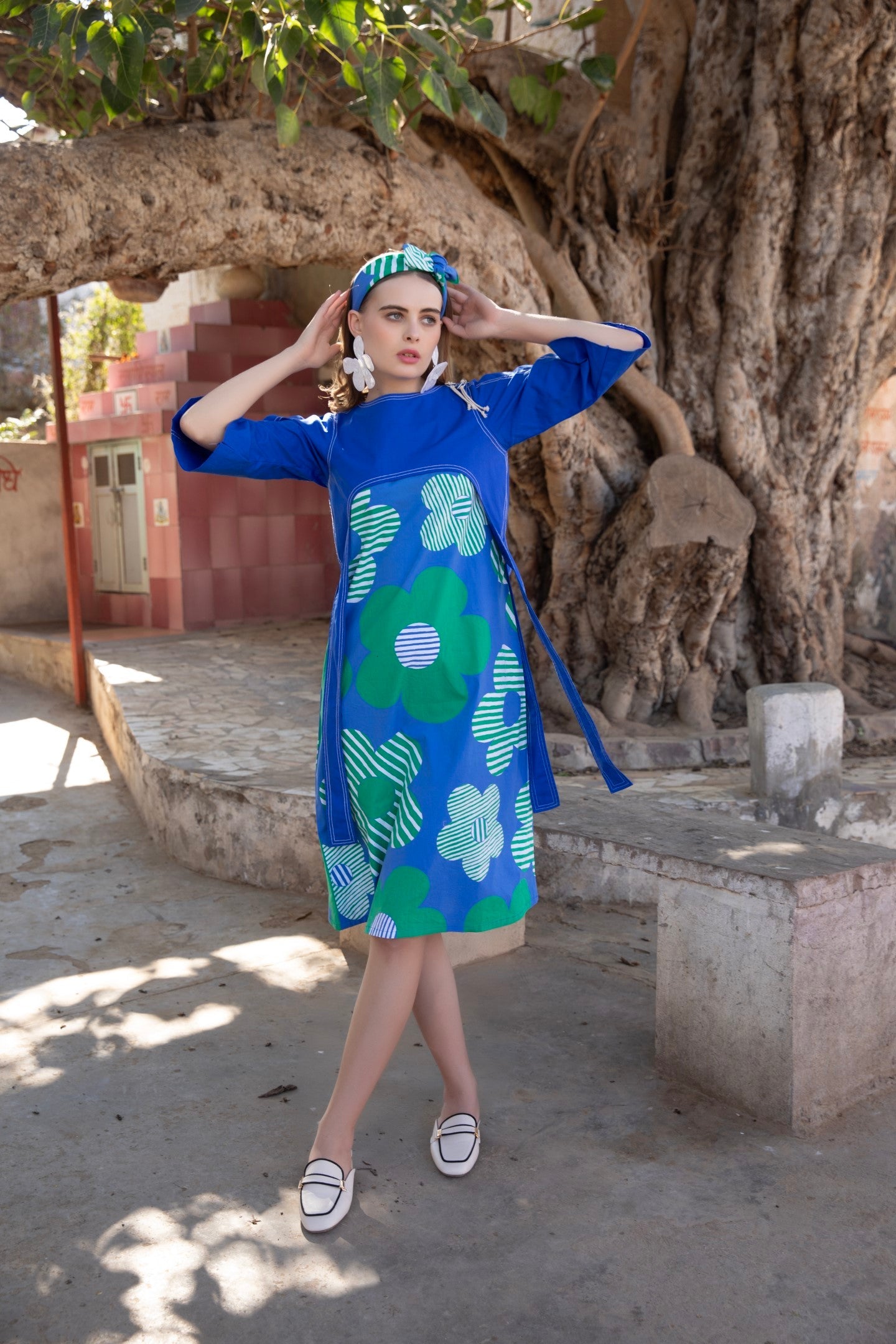 Evelyn Petal Cape Dress