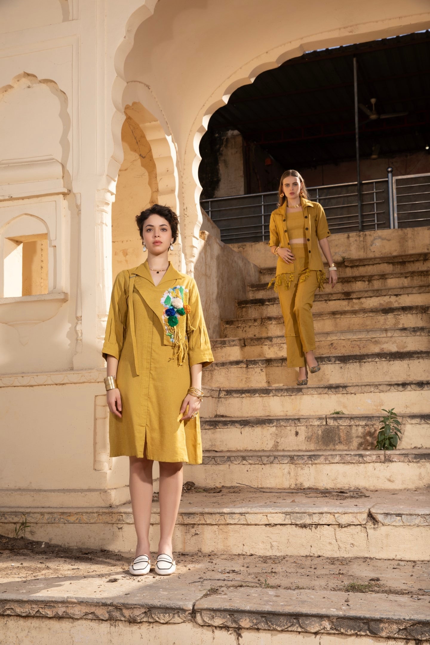 Lavinia Mustard Dress