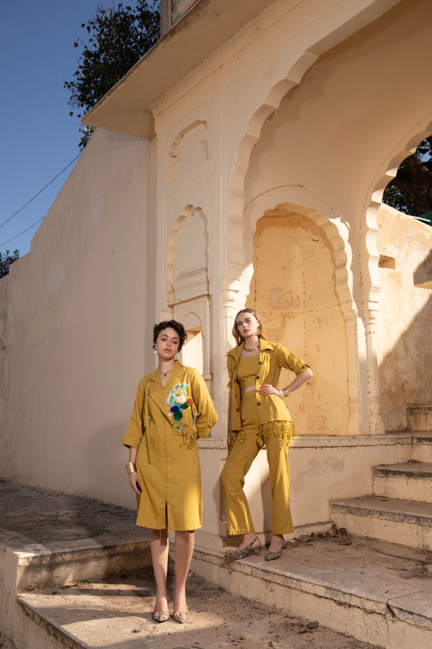 Lavinia Mustard Dress