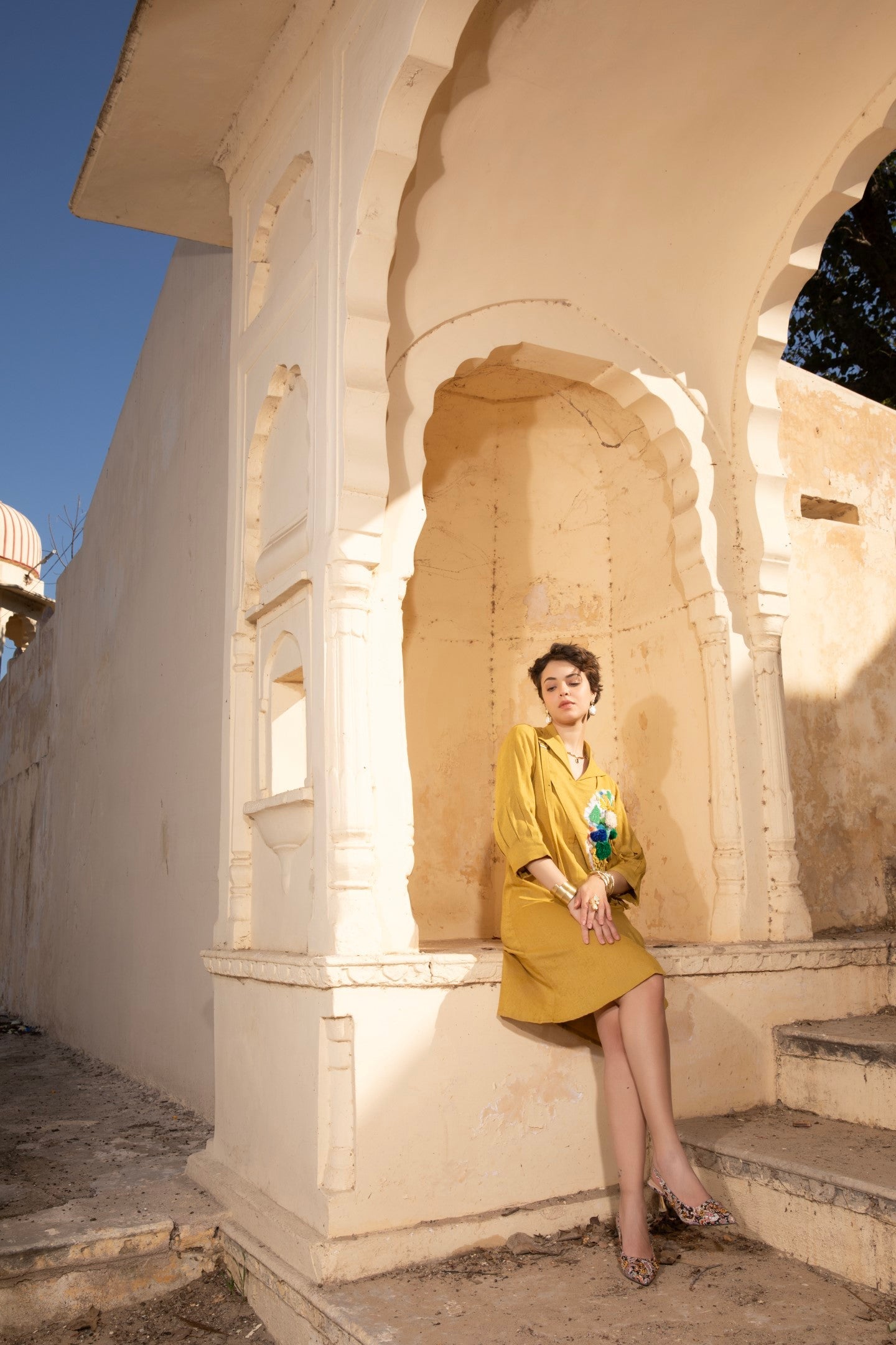 Lavinia Mustard Dress