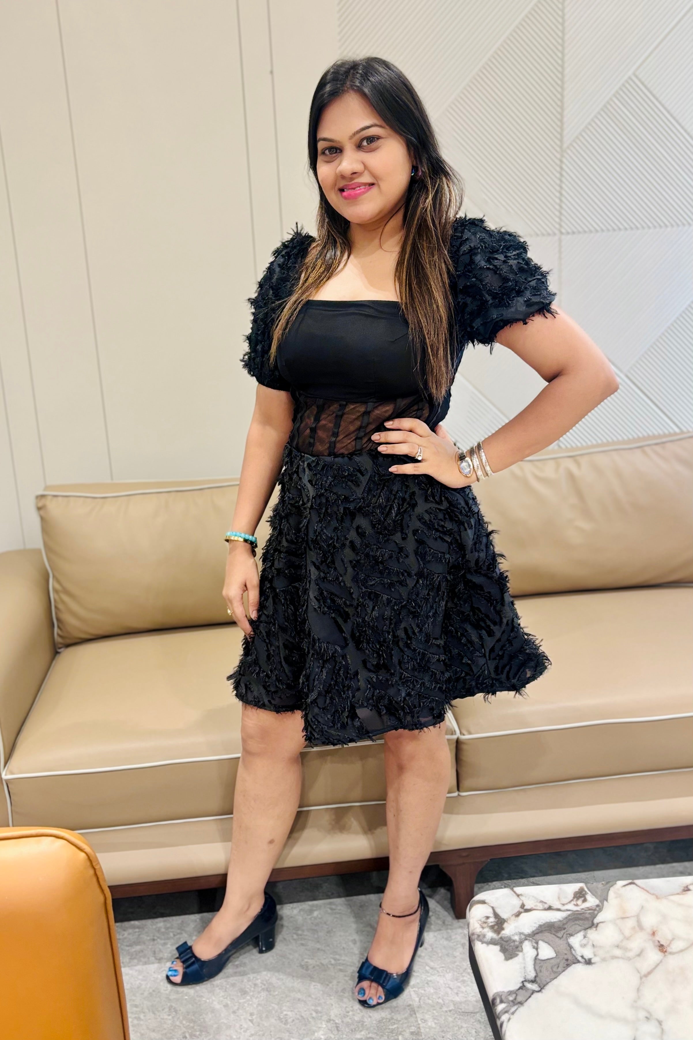 Noir Feather Dress