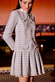 Tweed Pearl Collar Dress