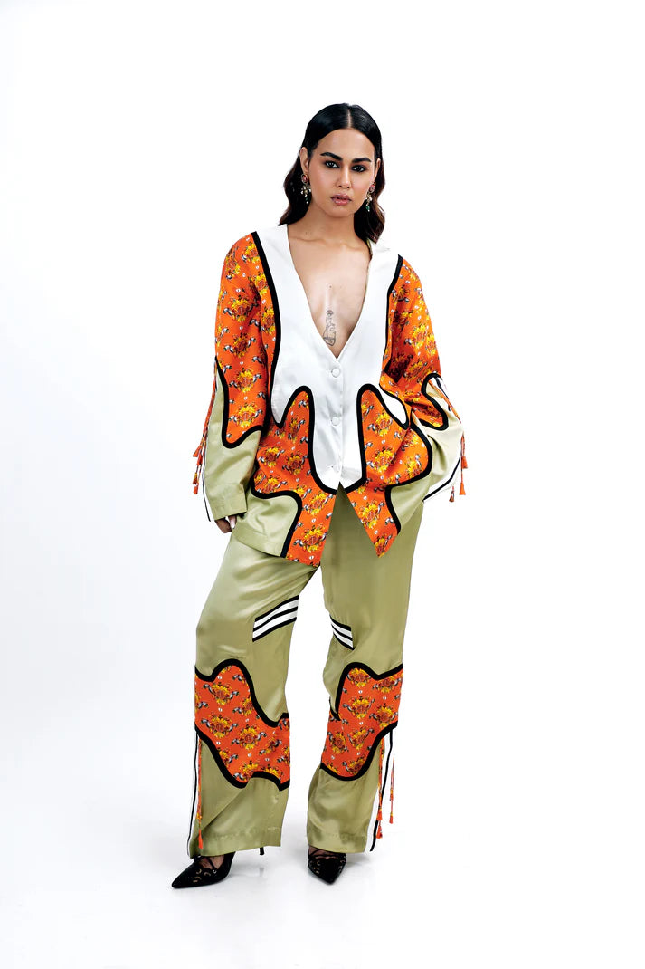 Concentric Yoke Jacket Set