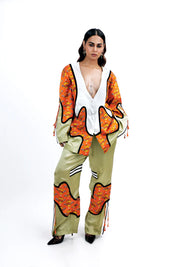 Concentric Yoke Jacket Set