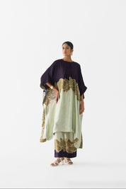 Green Alba Kimono Kurta & Pants