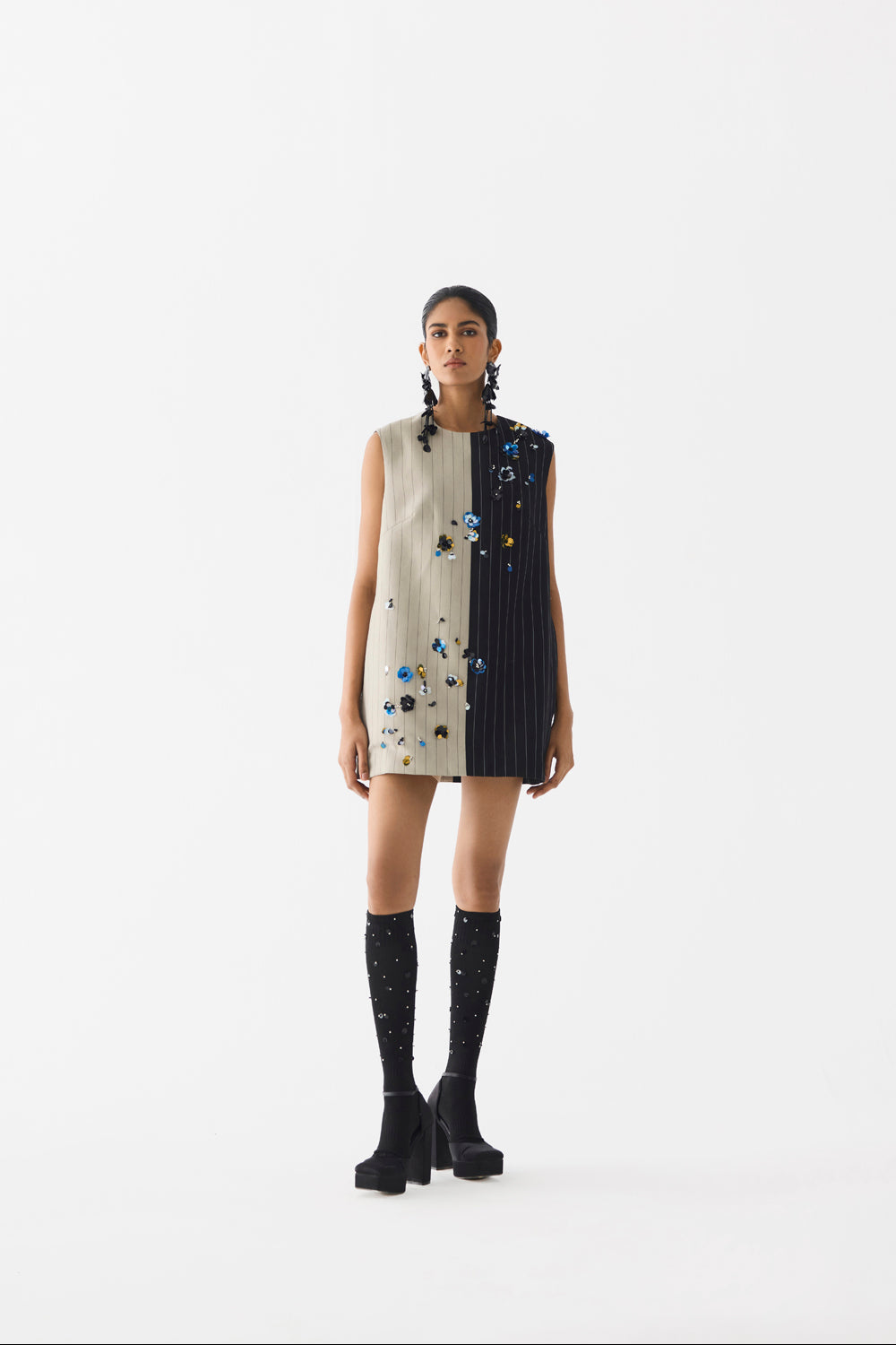 Buds Half & Half Suiting Dress
