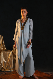 V Tunic Foil Twin Set
