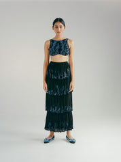 The Droplets Bustier And Tiered Skirt Set