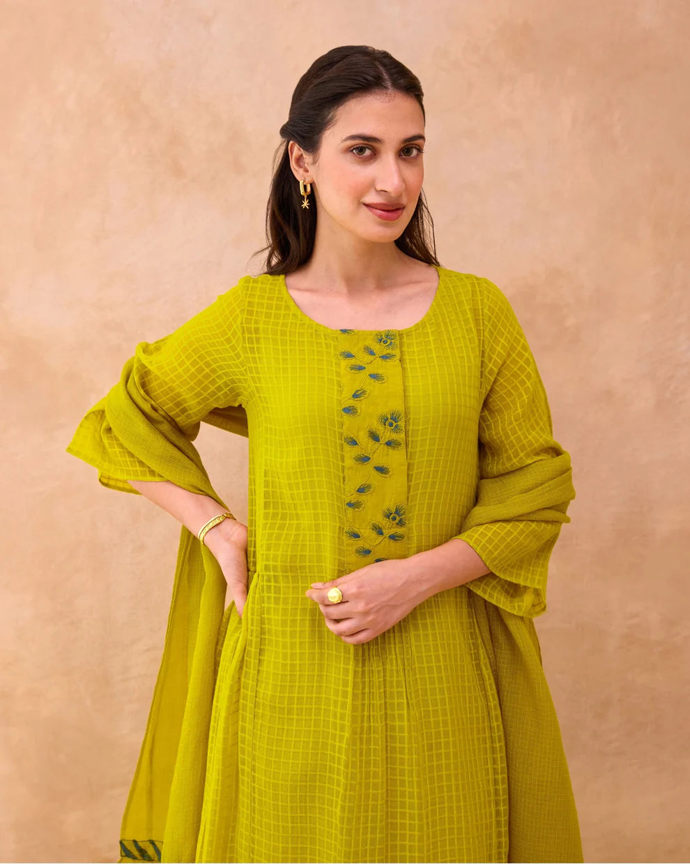 Amber Bloom Kurta Set