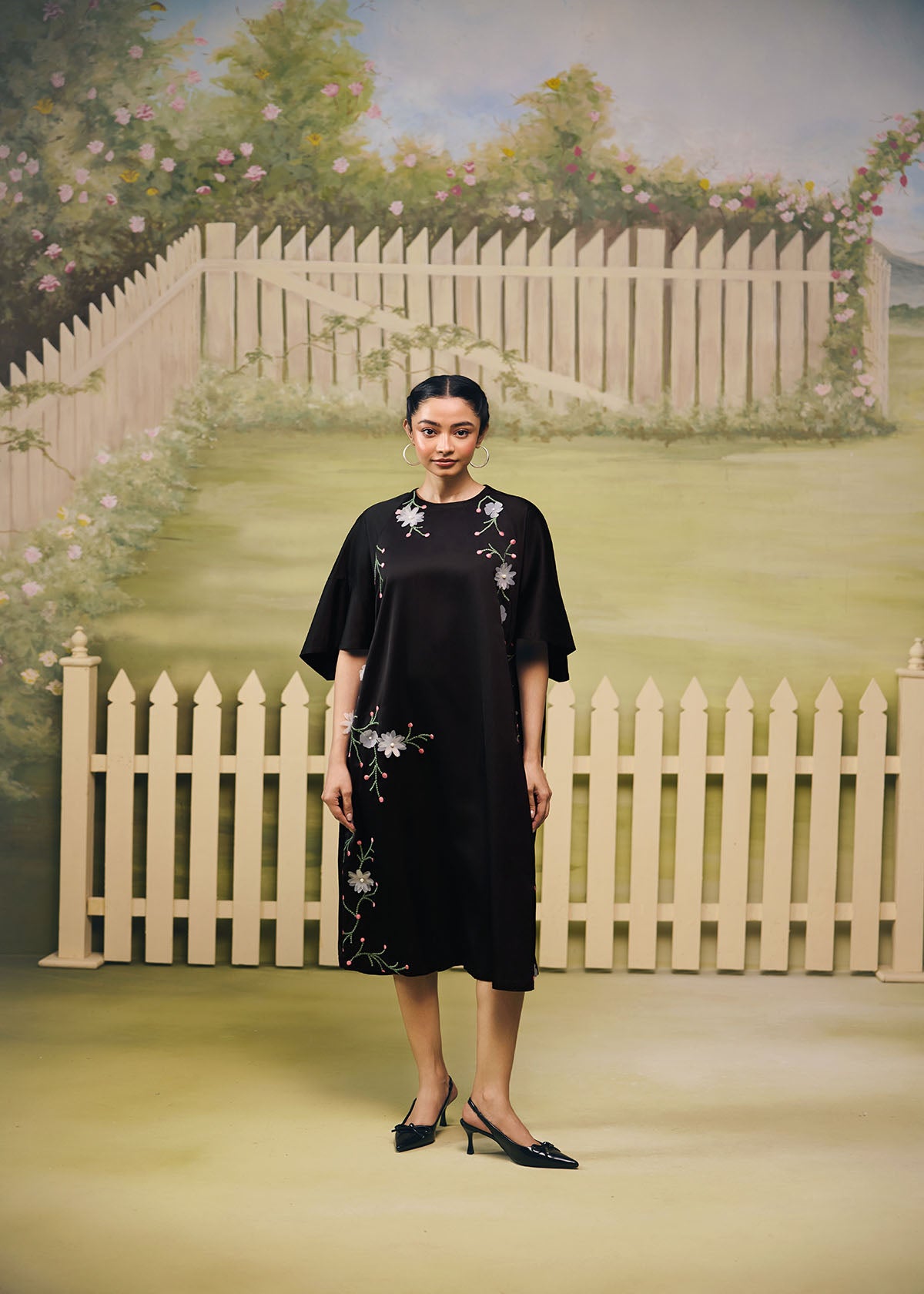 Midnight Bloom Shift Dress
