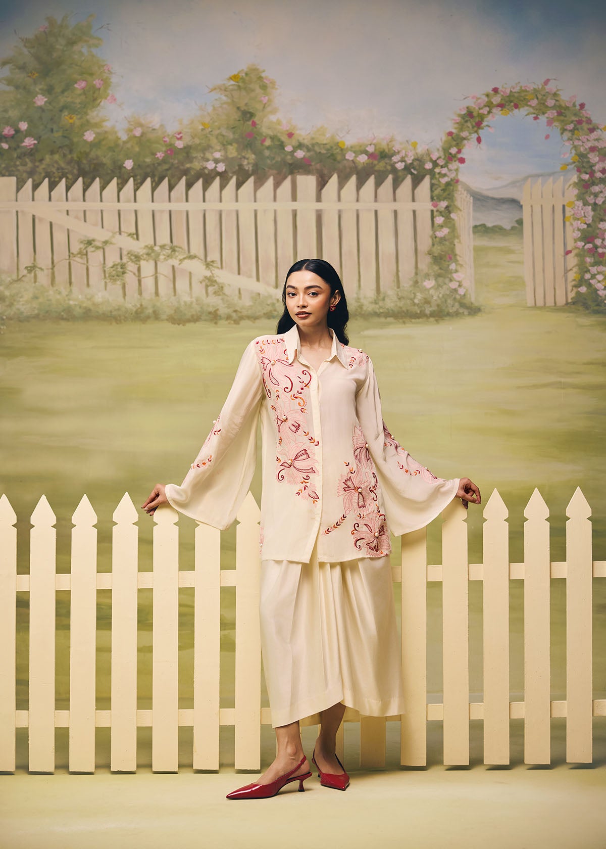 Coral Reverie Flow Sleeve Co-ord Set