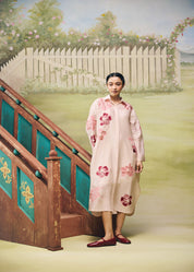 Rose Bloom Elongated Shirt Dress