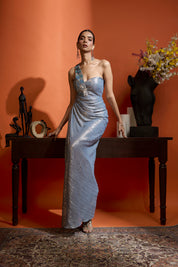 Gilded Powder Blue Dress