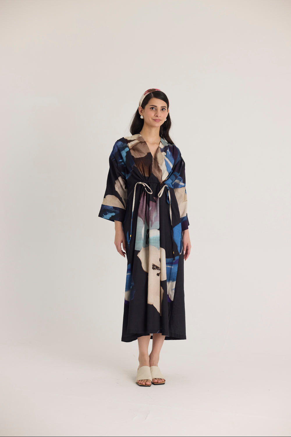 Rocco Drawstring Kaftan Dress