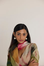 Tilly Embroidered Long V Neck Kurta Set