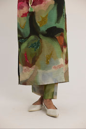 Tilly Embroidered Long V Neck Kurta Set