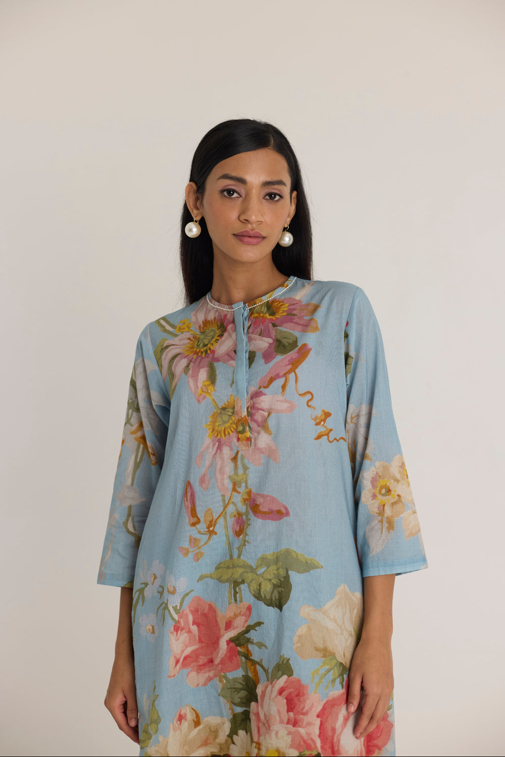 Taffy Long Cotton Kurta Set