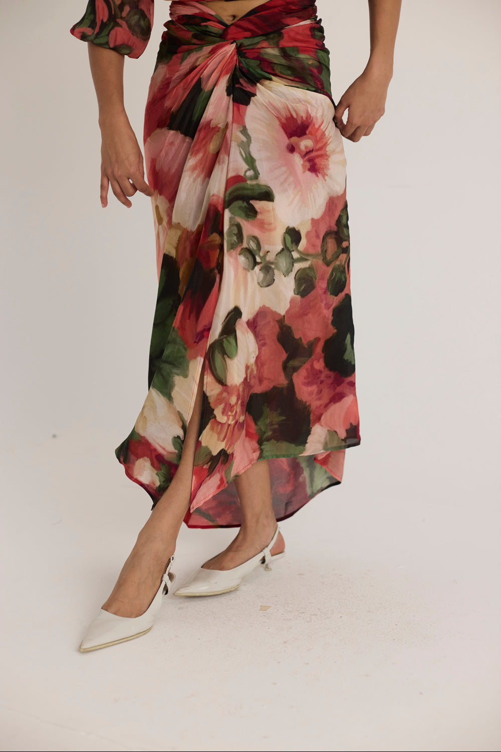 Scarlett Tie-up Top & Skirt Set