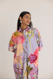 Dolly Purple Shirt Dress