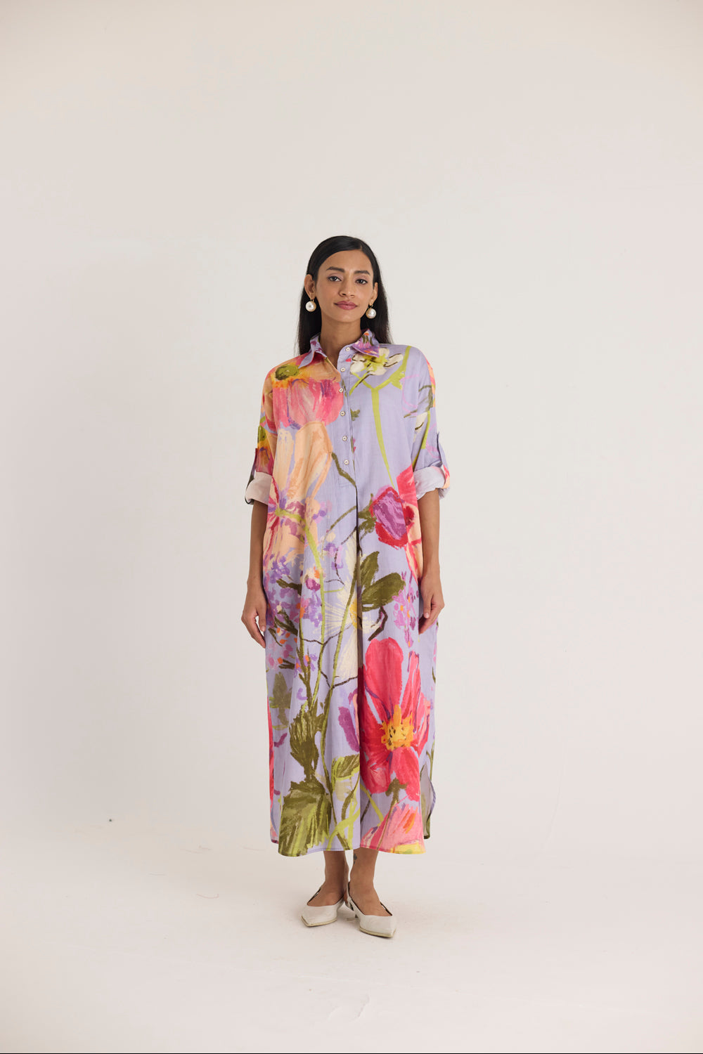 Dolly Purple Shirt Dress