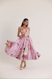 Giggle Berry Flared Bralette Dress