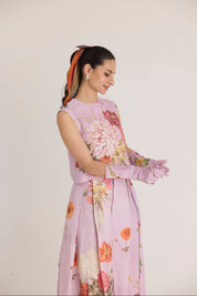 Giggle Berry Linen Top & Skirt Set