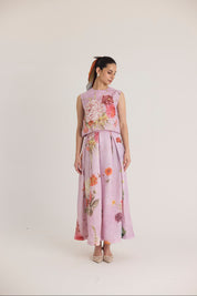Giggle Berry Linen Top & Skirt Set