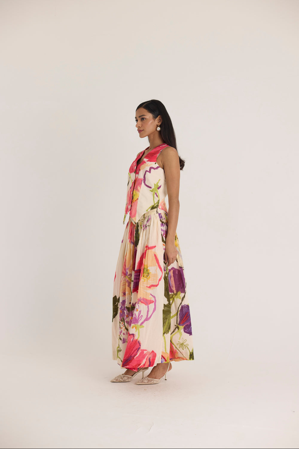 Dolly White Waistcoat & Skirt Set