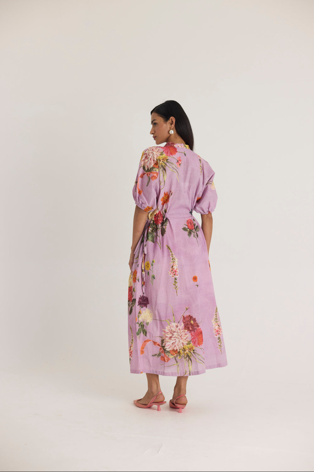 Giggle Berry Lilac Side Tie Up Dress