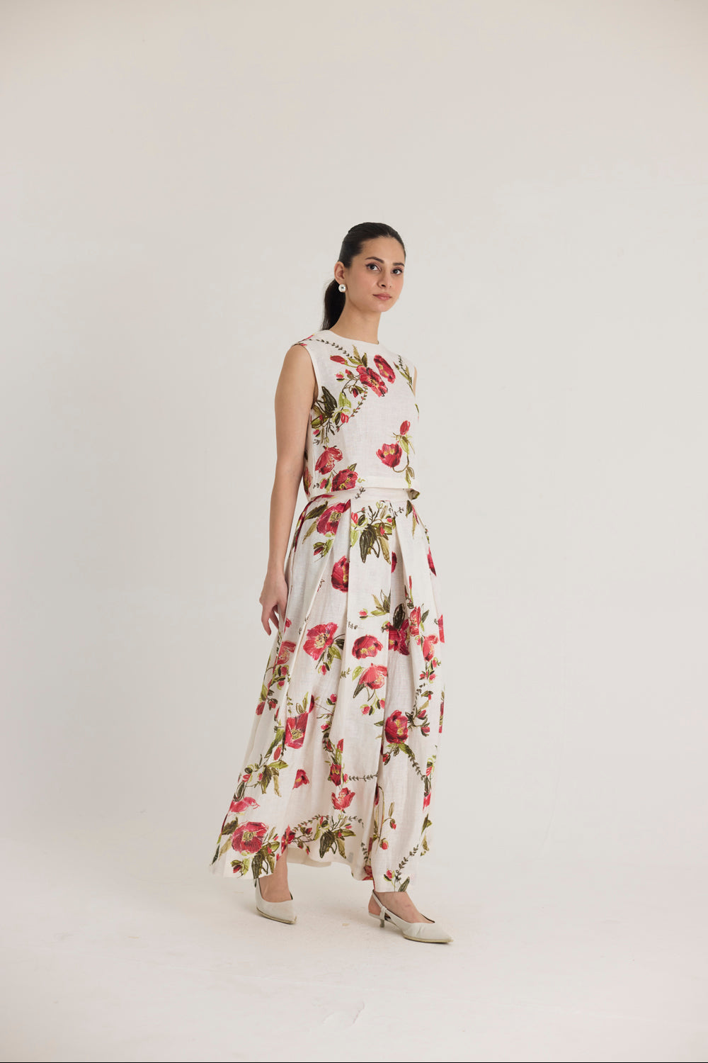 Rosita Linen Top & Skirt Set
