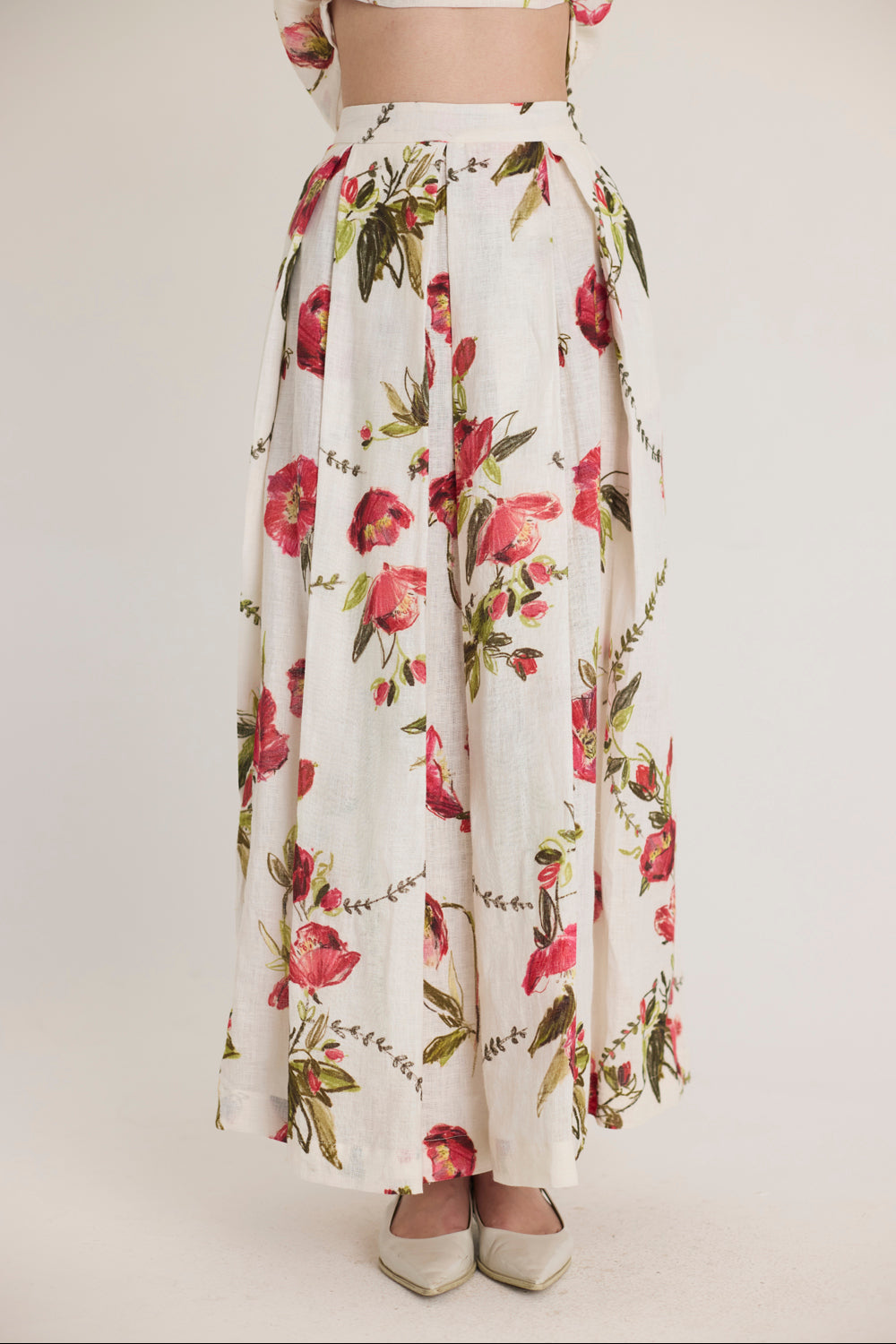 Rosita Linen Top & Skirt Set