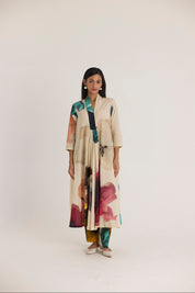 Lila Long V-Neck Kurta Set