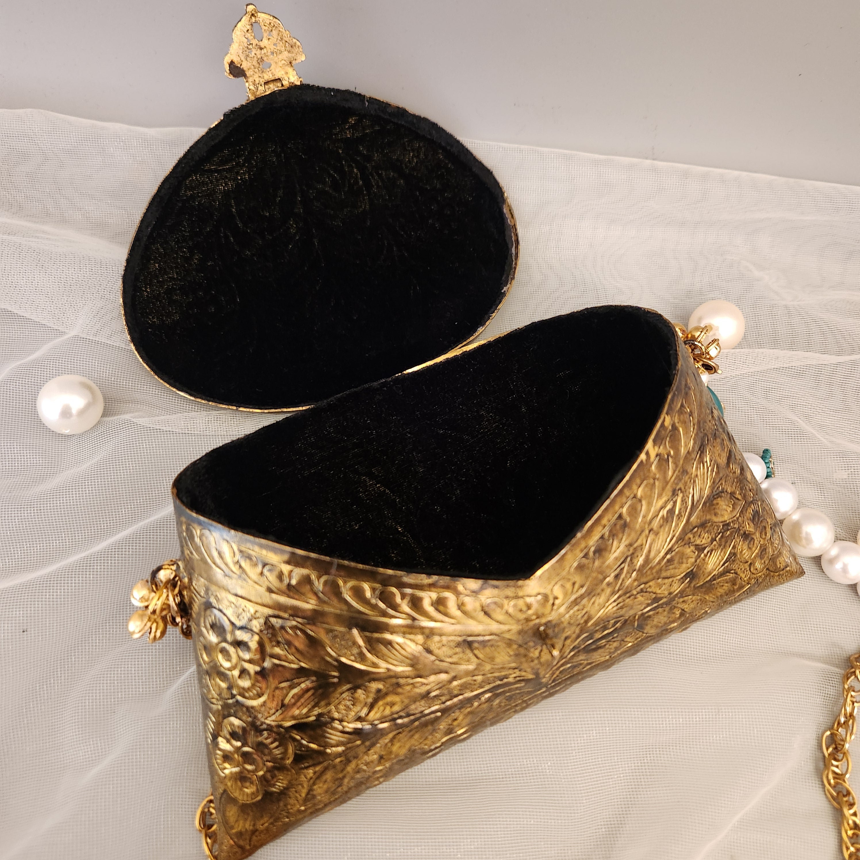 Ayca Mini Gold Bag