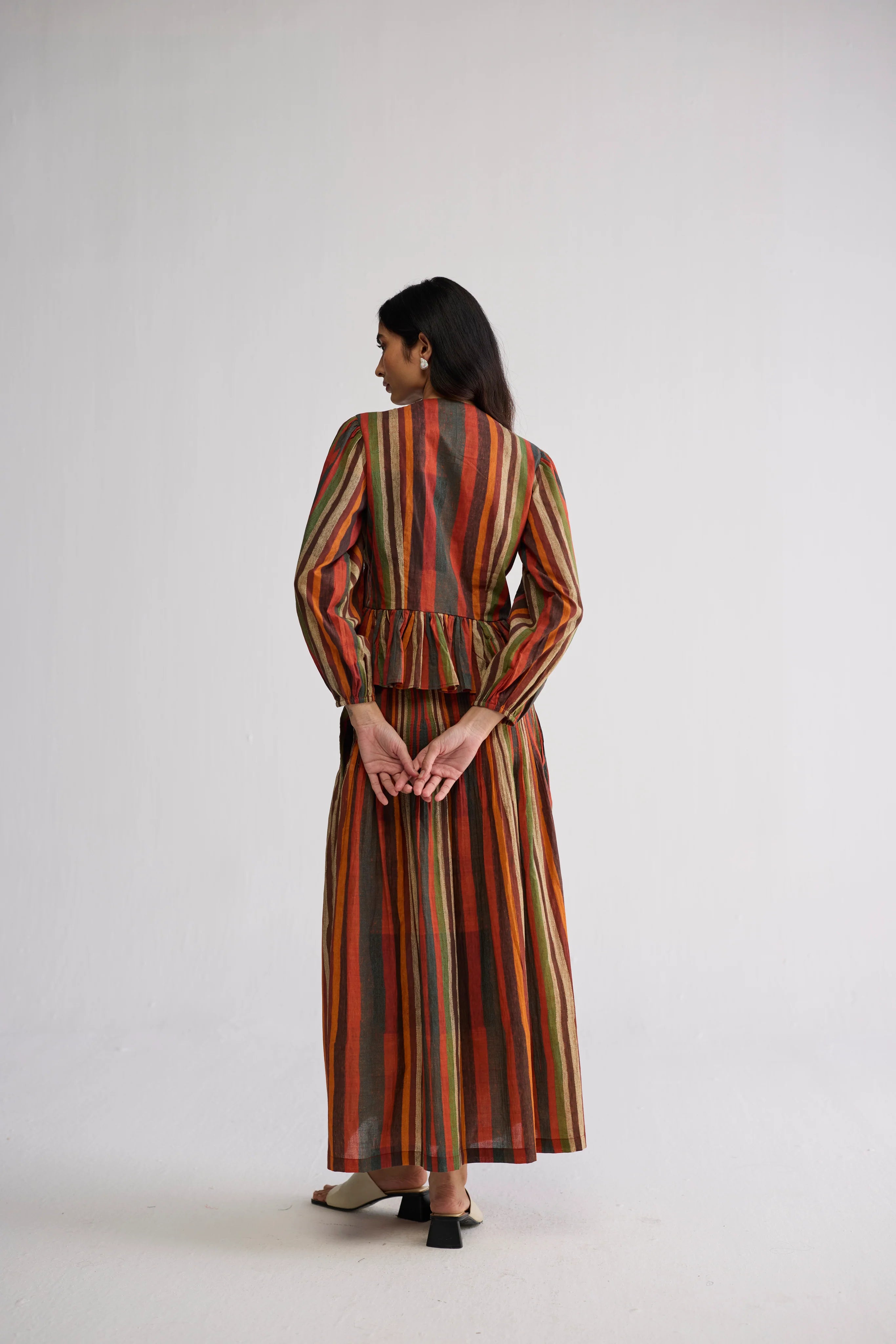 Jilian Top & Pintucks Skirt Set