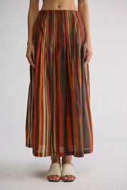 Jilian Top & Pintucks Skirt Set