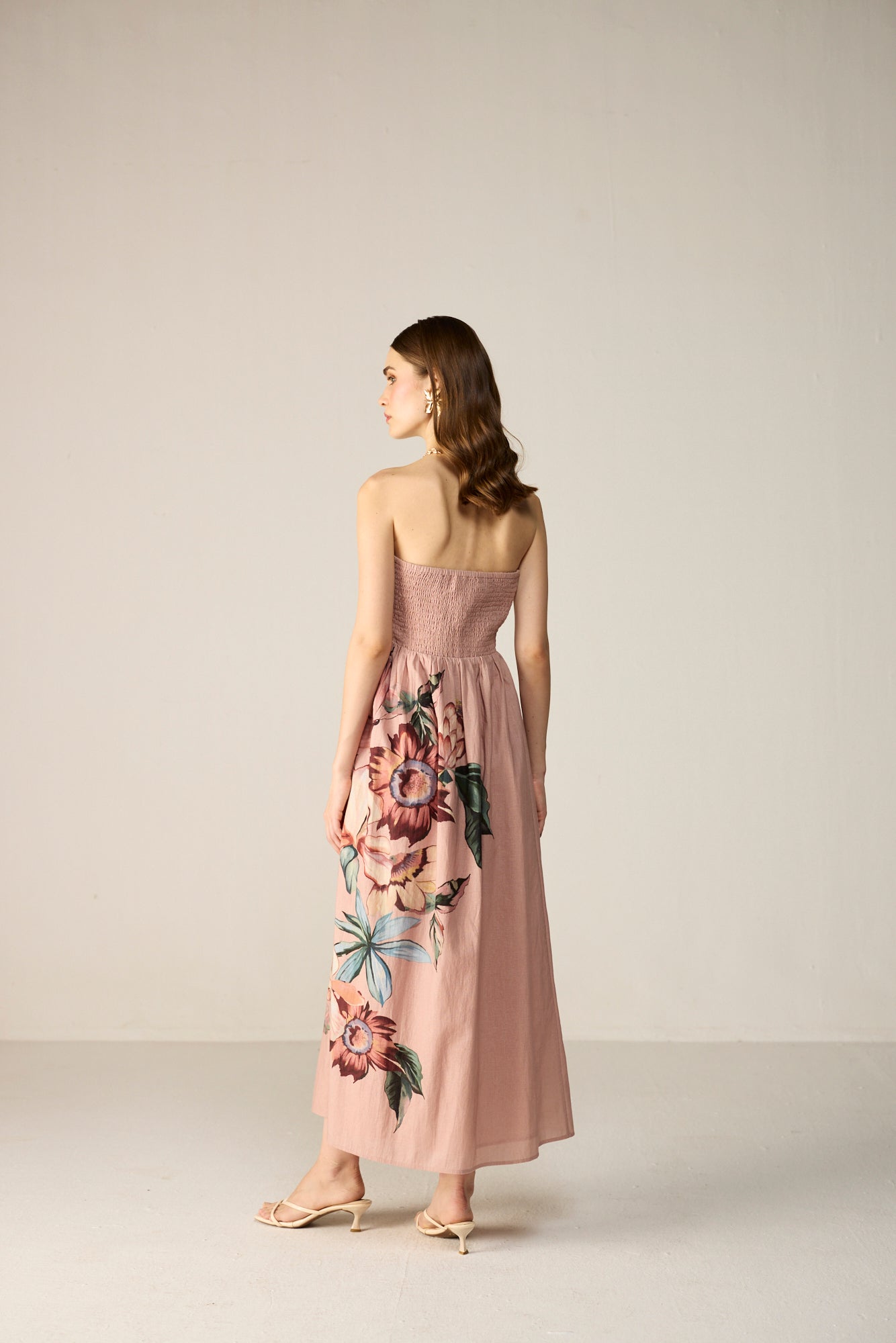 Orelia Midi Dress Pink